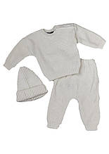 Набір для малюків з шапочкою Happy молочний ART KNIT