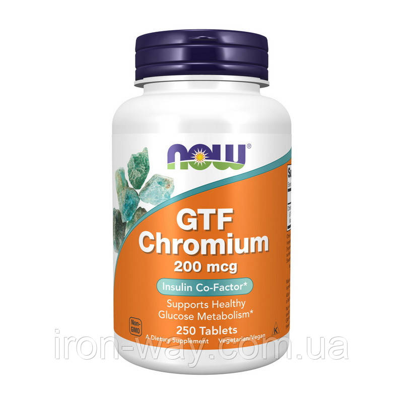 NOW GTF Chromium 200 mcg (250 tab), фото 1