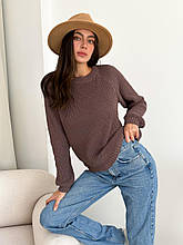 Джемпер шоколад Cotton ART KNIT