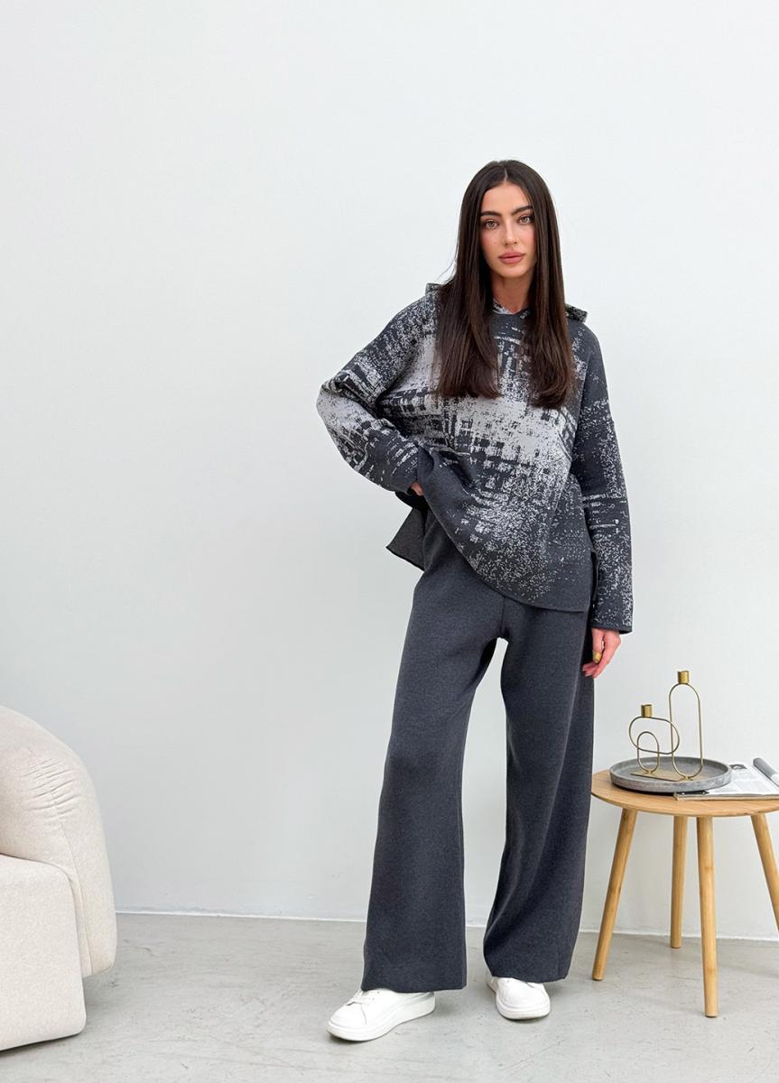 Штани жіночі в'язані графітові Vibe ART KNIT