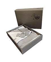 Набір для немовлят Сірий 3 одиниці (плед, чоловічо ART KNIT