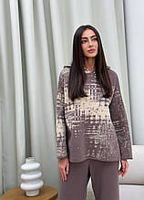 Світшот жіночий в'язаний шоколад Vibe ART KNIT