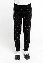 Лосини дитячi серця чорнi ART KNIT
