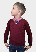 Светр для хлопчика Геометрiя бордо ART KNIT