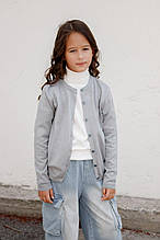 Дитяча кофта на гудзиках Дженіс Сіра ART KNIT