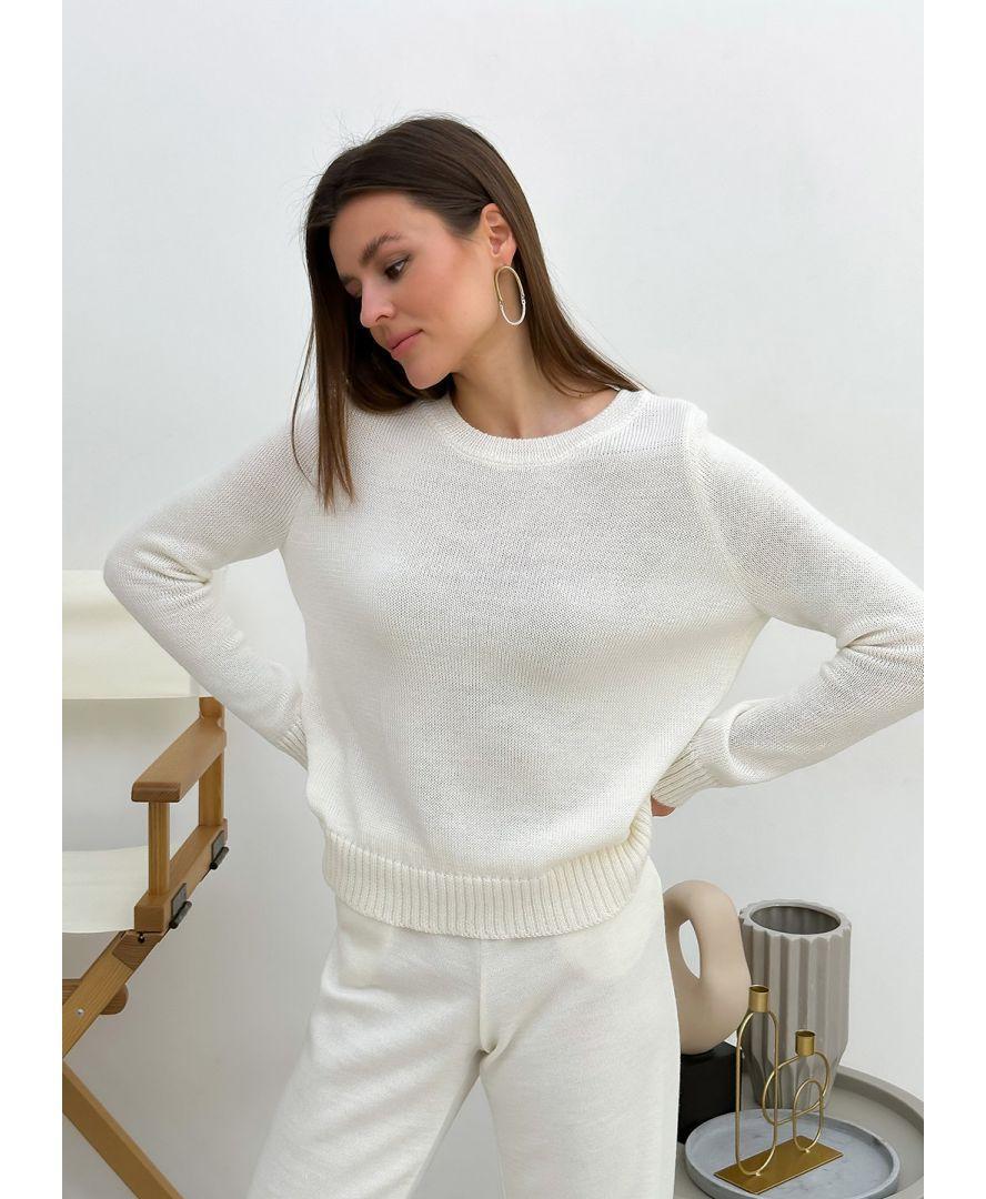 Джемпер молочный Jolie ART KNIT, фото 1