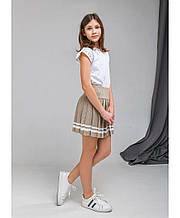 Юбка плиссе детская Бежева ART KNIT