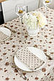 Скатертина Квіти коричневі ТМ ПРОВАНС, фото 4