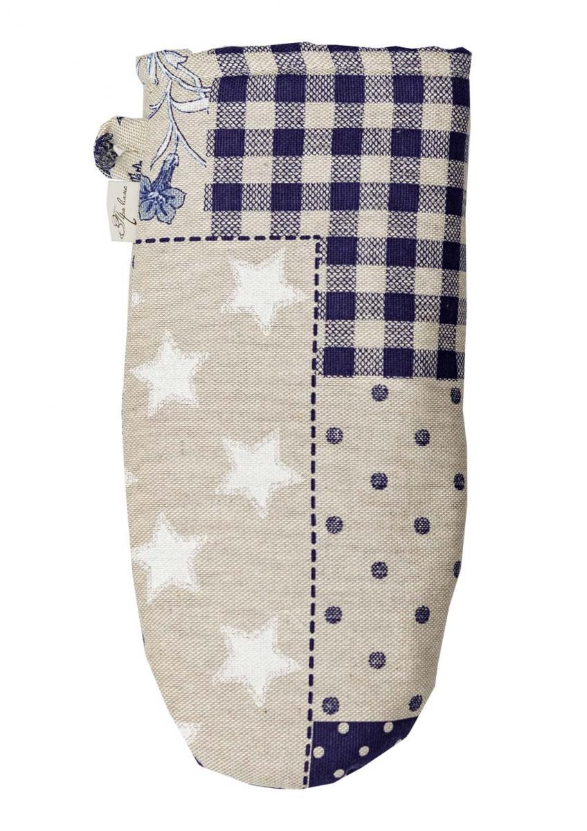 Рукавиця для кухні Печворк синій ТМ ПРОВАНС, фото 1