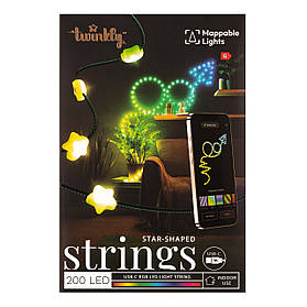 Twinkly Гірлянда Smart LED Twinkly Strings Star RGB 200 IP20 12м USB-C кабель зелений без БЖ Baumar - Завжди Вчасно