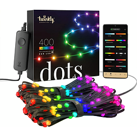 Twinkly Гірлянда Smart LED Twinkly Dots Lights RGB 400 IP44 20м кабель чорний Baumar - Завжди Вчасно