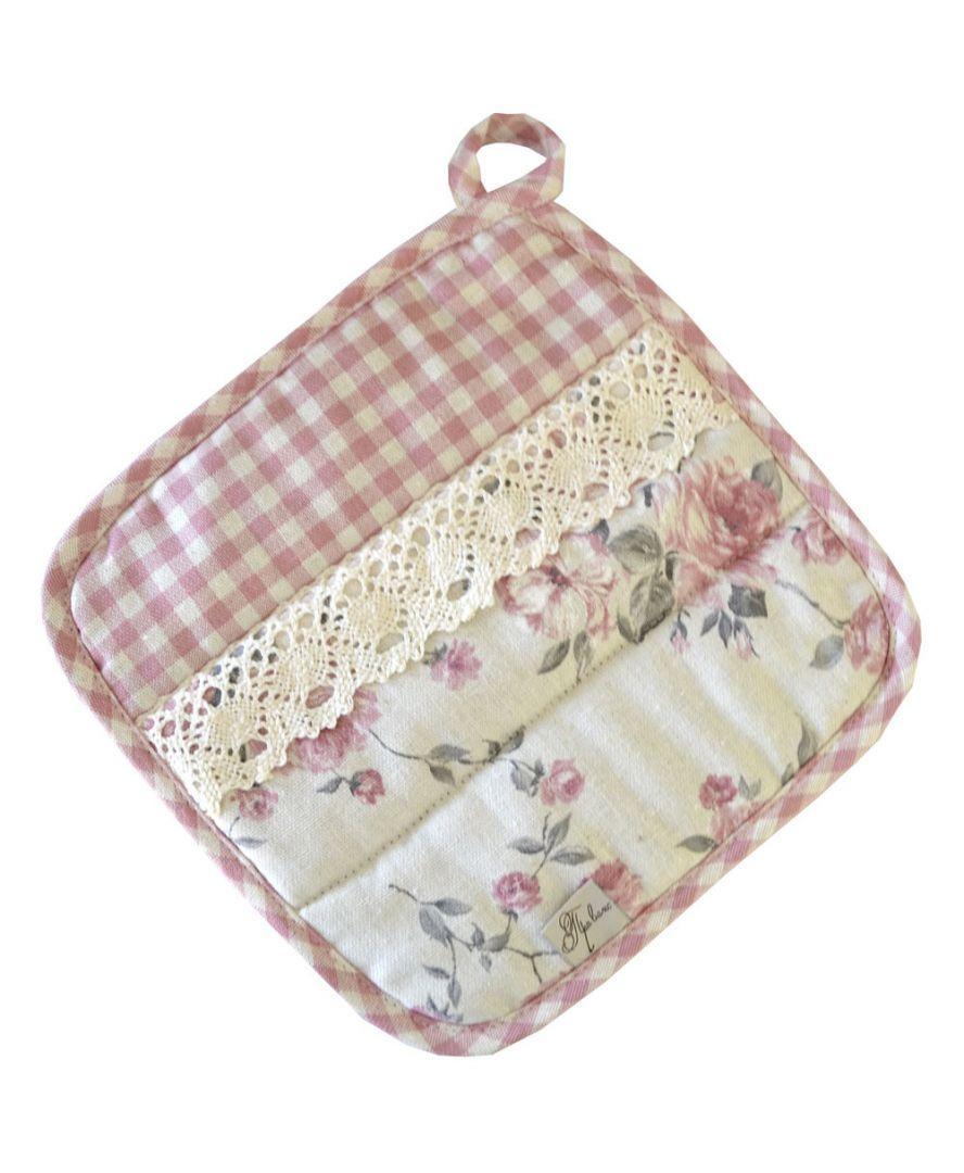 Кухонная прихватка Bella Розы/Розовая клеточка ТМ ПРОВАНС, фото 1