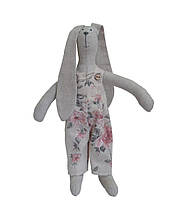 Інтер'єрна іграшка зайка в комбiнезонi Bella Троян ТМ ПРОВАНС