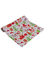 Новорічна доріжка на стіл Санта на білому ТМ ПРОВАНС