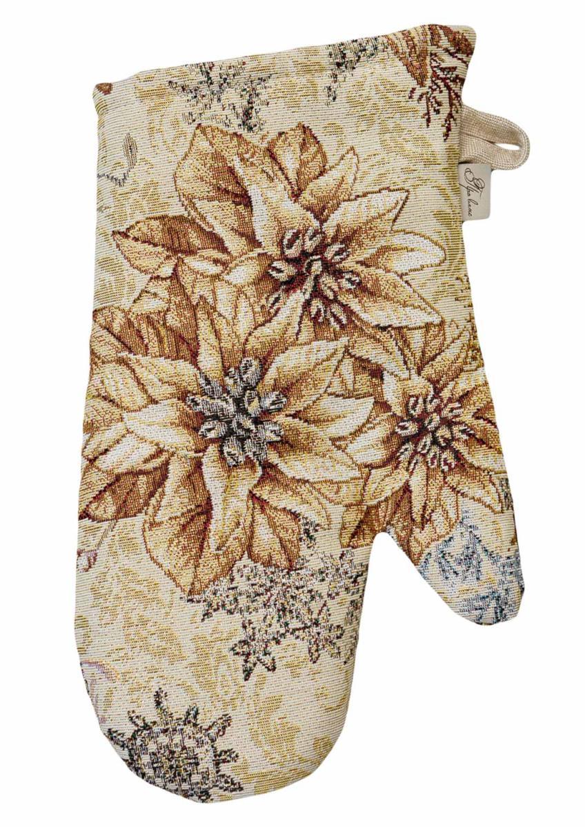 Новорічна гобеленова рукавичка Золоте свято ТМ ПРОВАНС, фото 1