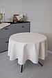 Скатертина святкова кругла Перлина Біла ТМ ПРОВАНС, фото 2