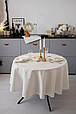 Скатертина святкова кругла Перлина Біла ТМ ПРОВАНС, фото 4