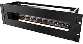 MIRSAN Панель 19", 3U, електричний розподільний модуль з DIN-рейкою, чорна Baumar - Завжди Вчасно