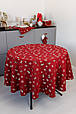 Кругла скатертина на стіл Дзвіночки на червоному ТМ ПРОВАНС, фото 2