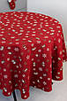Кругла скатертина на стіл Дзвіночки на червоному ТМ ПРОВАНС, фото 5