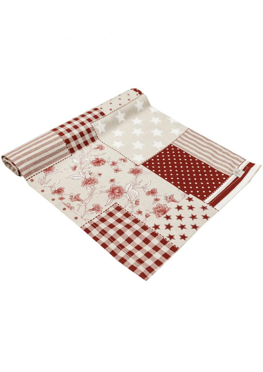 Дорожка на стол Печворк бордо ТМ ПРОВАНС, фото 1