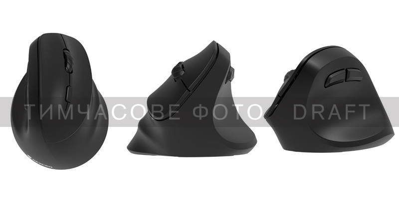 2E Миша MF325 Silent, WL/BT, вертикальна, чорний Baumar - Завжди Вчасно, фото 1