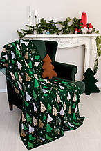 Новорічний плед в'язаний Ялиночка ТМ ПРОВАНС