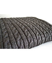 В'язаний плед коси SOFT графiт ТМ ПРОВАНС