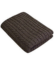 Вязаное покрывало на кровать мокко ТМ ПРОВАНС