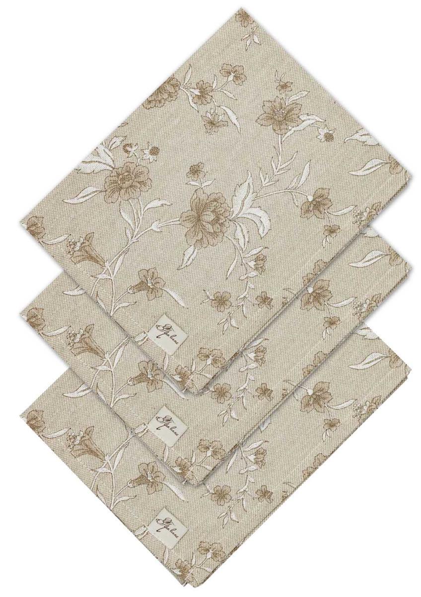 Набір серветок Квіти бежеві ТМ ПРОВАНС, фото 1