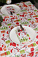 Скатертина на стіл Санта на білому ТМ ПРОВАНС, фото 2