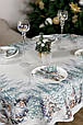 Новорічна овальна гобеленова скатертина Казкові гноми ТМ ПРОВАНС, фото 3