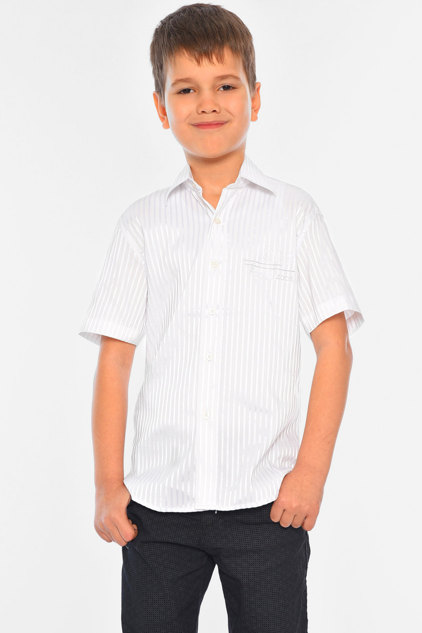 Сорочка дитяча хлопчик біла 148463M, фото 1