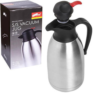 Термос глечик 2,0 літра метал для тривалого збереження теплих або холодних напоїв 28*13*4см