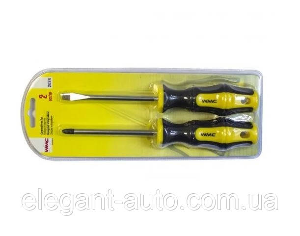 Набір викруток 2од. "WMC Tools" (PH2х100 мм; SL6х100 мм) блістер 2024