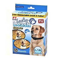 Повідець нашийник Lucky Leash L/XL L=1.4m до 15кг (повідець, вбудований в нашийник)