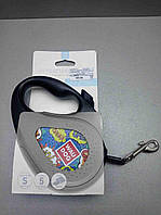 Б/У Collar WAUDOG R-leash, малюнок "ВАУ", S, до 15 кг, 5 м, світловідбивна стрічка (8124-0087-01)