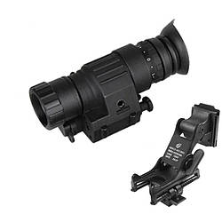 Повний комплект монокуляр нічного бачення ПНБ Nectronix CL27-0008 + базове кріплення на шолом Rhino mount