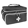 Сумка Першої допомоги Аптечка медична Універсальна з кишенями для дому подорожей 29х17,5 см Чорна, фото 6