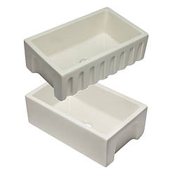 Напіввбудована мийка для кухні з переднім бортиком 840x460 Fluted Galassia 5131BS