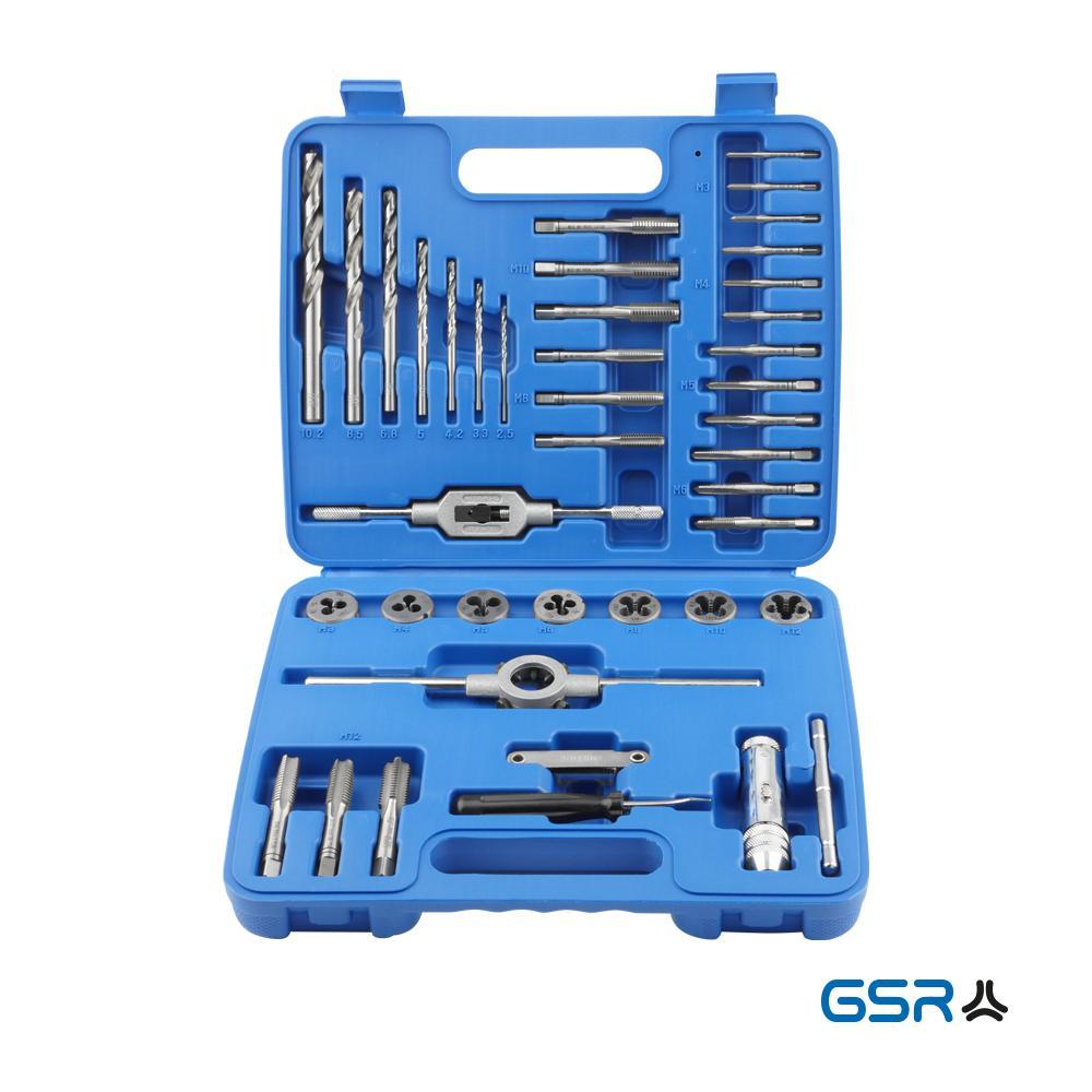 Набір мітчиків, плашок та свердл,HSSG, M3-M12, 40 предметів, в кейсі, GSR (Німеччина) арт. 08331110, фото 1