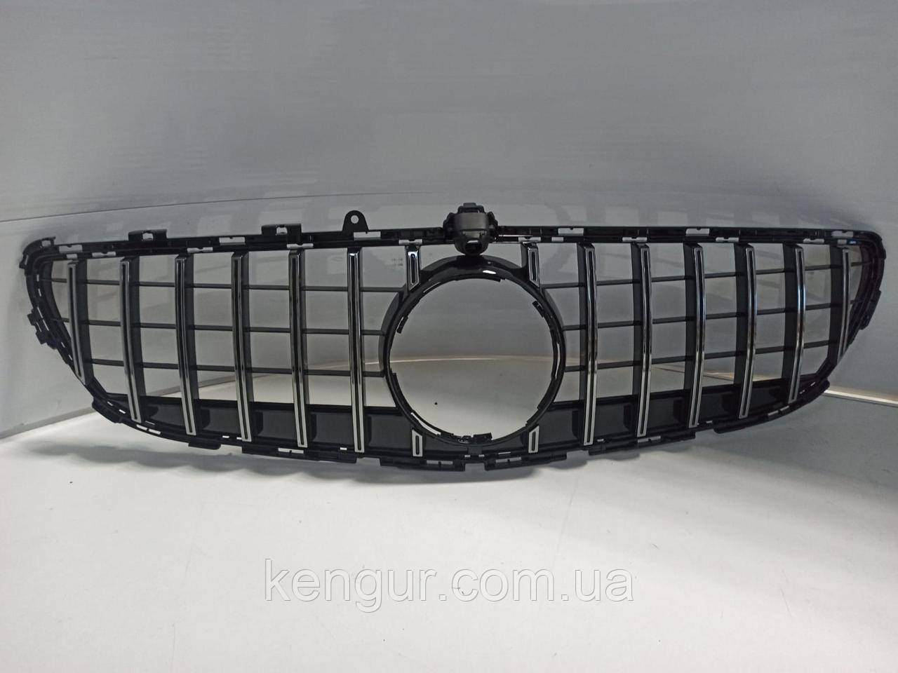 Решітка радіатора на Mercedes W218 2014-2018 GT chromе black (camera)