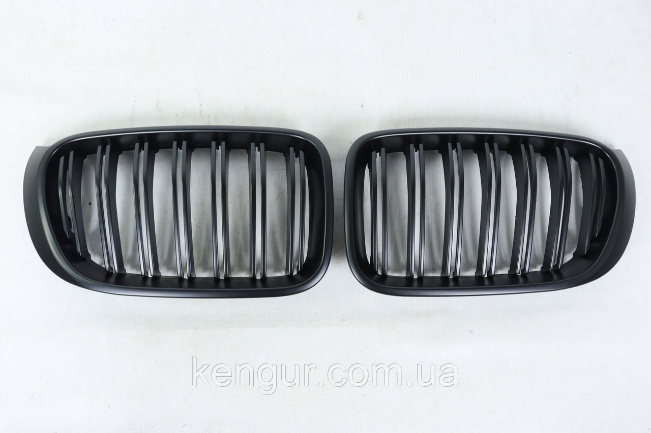 Решітка радіатора (ніздрі), чорний мат на BMW X4 F26 2014-2018, фото 1