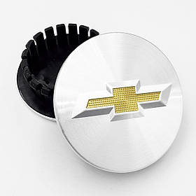 Ковпачки (заглушки) на литі диски CHEVROLET (Шевроле) 56 мм Сріблясті