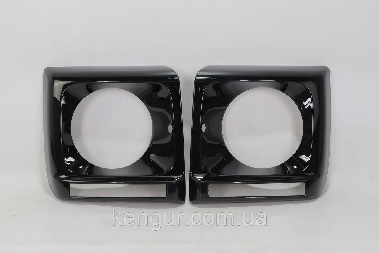 Накладки під фари (окуляри) без LED, чорні Mercedes-Benz G-class W463 1979-2018