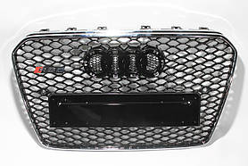 Решітка радіатора, стиль RS5 (хром окантовка, чорна сітка) Audi A5 2011-2016