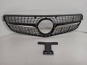 Решітка радіатора на Mercedes-Benz C-class W204 2006-2013 Diamond black grille