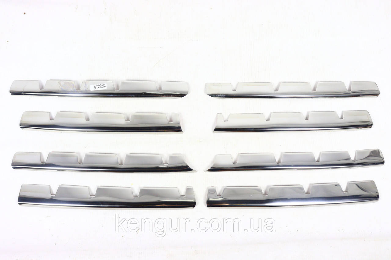 Хром накладки на решітку радіатора Fiat Doblo 2005-2010 (TR), фото 1