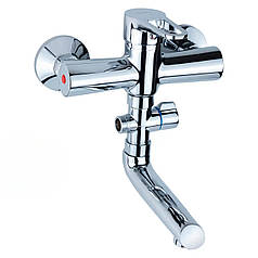 Змішувач HL Ø35 для ванни гусак прямий 150мм дивертор внесений картріджний AQUATICA HL-3C130C (9734210)