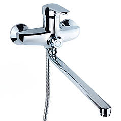 Змішувач HM Ø40 для ванни гусак прямий 350мм дивертор вбудований картріджний AQUATICA